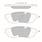 PN1868 NIBK Тормозные колодки задние Toyota highlander/rav4 19-