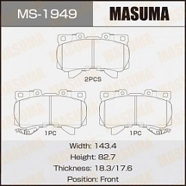 MS-1949 MASUMA Тормозные колодки передние Toyota Land Cruiser (J300) 21- Land Cruiser Prado 23-