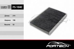 FS-104C FORTECH Угольный фильтр салона Citroen c5 09-/c6 06-; Peugeot 407 04-