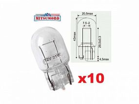 Mitsumoro P21W 12V 21W W3x16d (стоп, поворот, зад.ход) (10шт.в уп.)