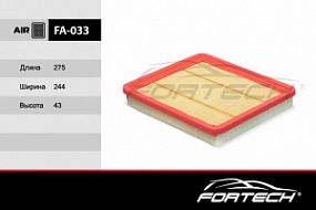 FA-033 FORTECH Воздушный фильтр Chery tiggo 05-