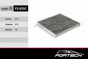 FS-025C FORTECH Угольный фильтр салона Toyota camry 01-06; Lexus rx 04-