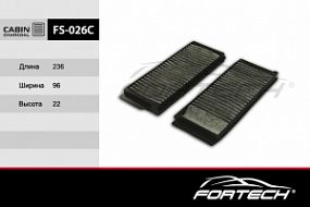 FS-026C FORTECH Угольный фильтр салона Mazda 3 03-, 5 05-