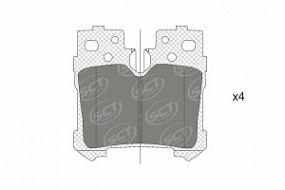 SP722 SCT Тормозные колодки задн. LEXUS LS