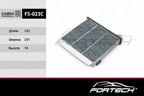 FS-023C FORTECH Угольный фильтр салона Mitsubishi lancer/outlander 03-