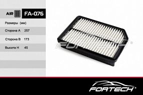 FA-076 FORTECH Воздушный фильтр Hyundai elantra 01-; Kia cerato/spectra 06-