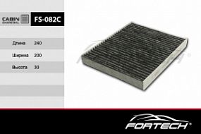 FS-082C FORTECH Угольный фильтр салона Honda civic 06-