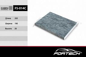 FS-014C FORTECH Угольный фильтр салона Nissan qashqai/x-trail 07-