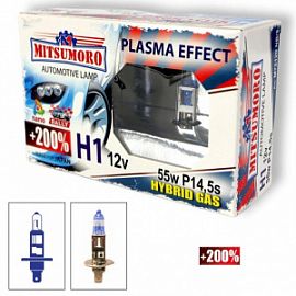Mitsumoro  H1 12V 55W P14,5s +200% plasma effect Автолампа (ближний, дальний, птф) (к-т 2шт)