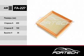 FA-227 FORTECH Воздушный фильтр VW polo/golf, Skoda octavia/yeti 14-