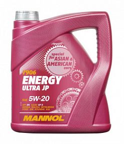 Mannol 7906 Energy Ultra JP SAE 5W-20;  4L Синт. моторное масло