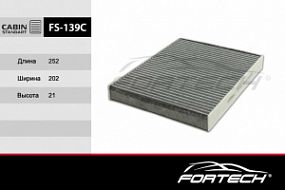 FS-139C FORTECH Угольный фильтр салона Hyundai ix55 08-