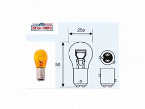 Mitsumoro PY21/4W 12V 21+4W BAZ15d ORANGE (стоп+габарит) (10шт.в уп.)