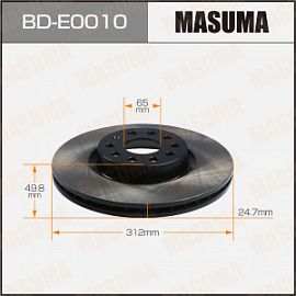 BD-E0010 MASUMA Диск тормозной передний (1 шт) VW PASSAT TIGUA07- перед.