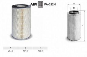 FA-522H FORTECH Воздушный фильтр GAZ, PAZ, MTZ, MAZ 103