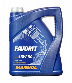 Mannol 7510 FAVORIT 15W50 sl/cf;   5L Полусинт. моторное масло