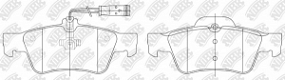 PN0344W NIBK Тормозные колодки задние Mercedes E-class 02-