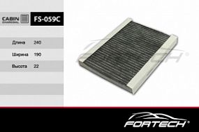 FS-059C FORTECH Угольный фильтр салона Ford fiesta 08-