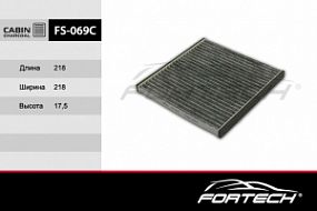 FS-069C FORTECH Угольный фильтр салона Subaru legacy 03-09; Toyota camry v40; Lexus lx/gx/rx 01-09