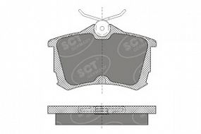 SP607 SCT Тормозные колодки задн.HONDA Accord