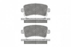 SP671 SCT Тормозные колодки задн.DAEWOO/CHEVROLET, OPEL, SAAB