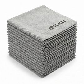 DJOIL MICROFIBER 40Х40 CLOTH LOGO GRAY Салфетка из микрофибры c логотипом серая