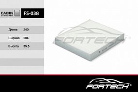 FS-038 FORTECH Салонный фильтр Chevrolet cruze; Opel astra J, insignia 08-