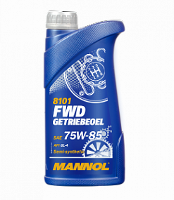 Mannol 8101 FWD Getriebeoel 75W85 gl-4;  1L Полусинт. трансм. масло (front wheel drive)