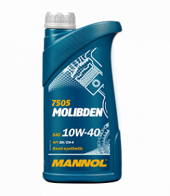 Mannol 7505 MOLIBDEN 10W40 sl/cf;   1L Полусинт. моторное масло