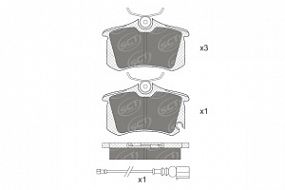 SP729 SCT Тормозные колодки задн.VAG 