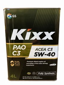 Kixx PAO 5W40 C3;  4L Synthetic motor oil