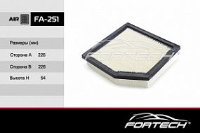 FA-251 FORTECH Воздушный фильтр Toyota rav4 12-; Lexus gs250-450/is250-350 11-