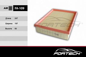 FA-109 FORTECH Воздушный фильтр Renault laguna 2.0 07-