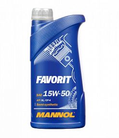 Mannol 7510 FAVORIT 15W50 sl/cf;   1L Полусинт. моторное масло