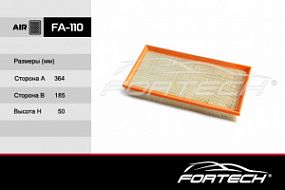 FA-110 FORTECH Воздушный фильтр Octavia 96-10 1.4-2.0; Golf IV 97-06 1.6-3.2