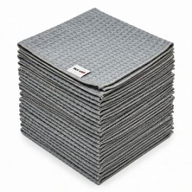 DJOIL MICROFIBER 40Х40 WAFFLE CLOTH GRAY Салфетка вафельная из микрофибры серая