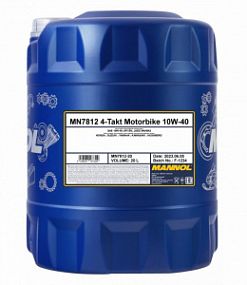 Mannol 7812 MOTORBIKE 4-Takt 10W40 sl; 20L Синт. масло для мотоциклов