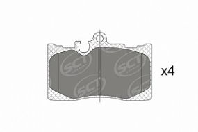 SP706 SCT Тормозные колодки передн. LEXUS LS 430