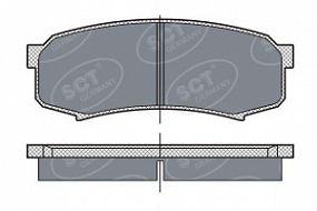 SP279 SCT Тормозные колодки задн. Toyota lc 100, prado; Lexus lx470
