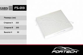 FS-013 FORTECH Салонный фильтр Nissan almera 00-, primera 02-