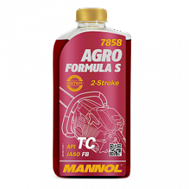 Mannol 7858 AGRO Formula S TC; 1L Синт. масло для 2такт. двиг. сельхоз. техники